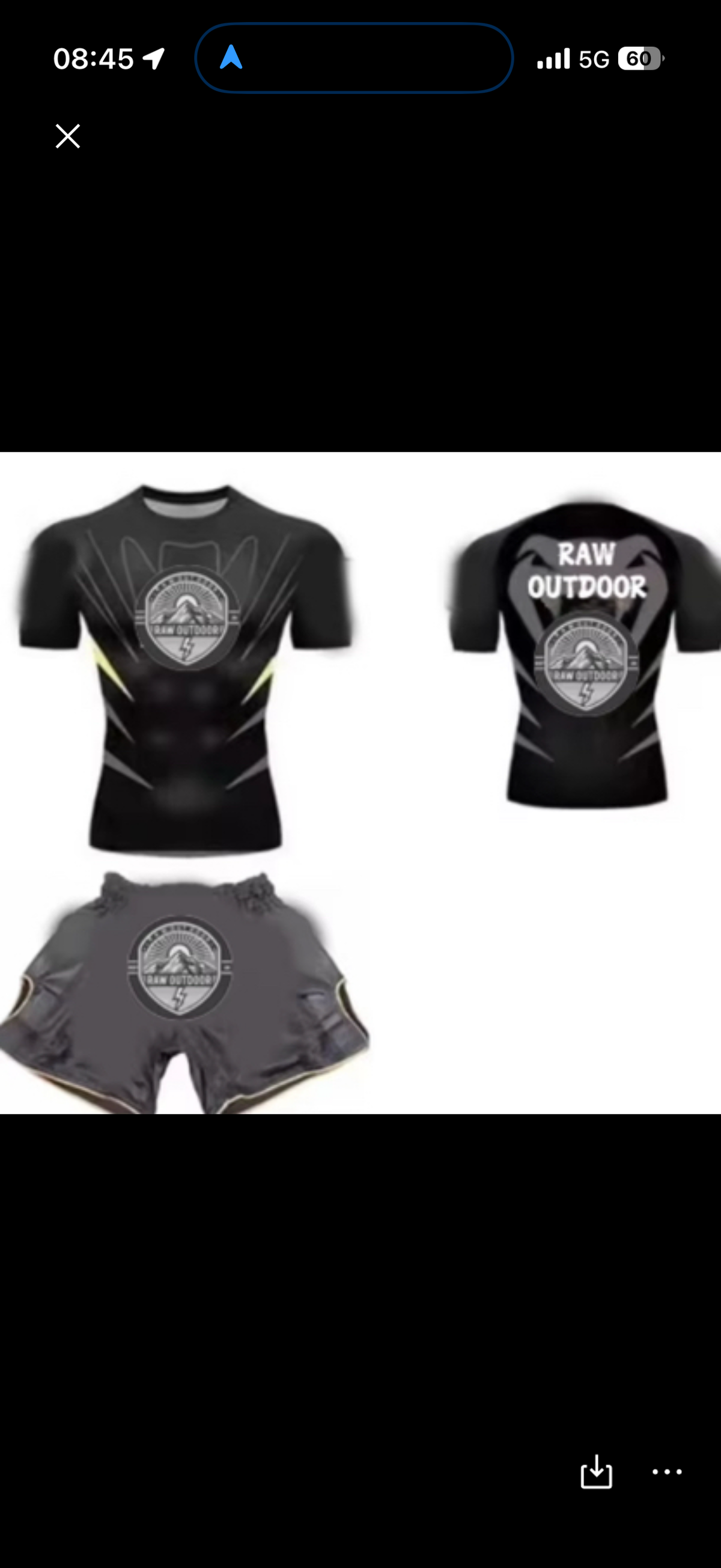 Raw Outdoors Black T Shirt