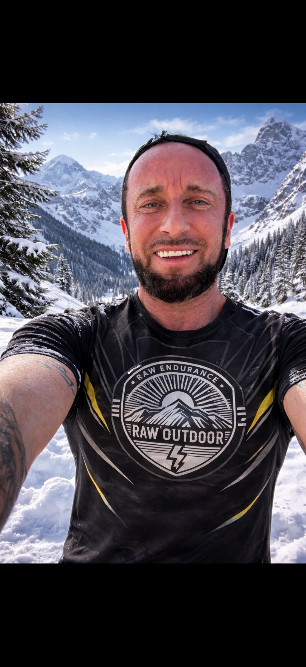 Raw Outdoors Black T Shirt