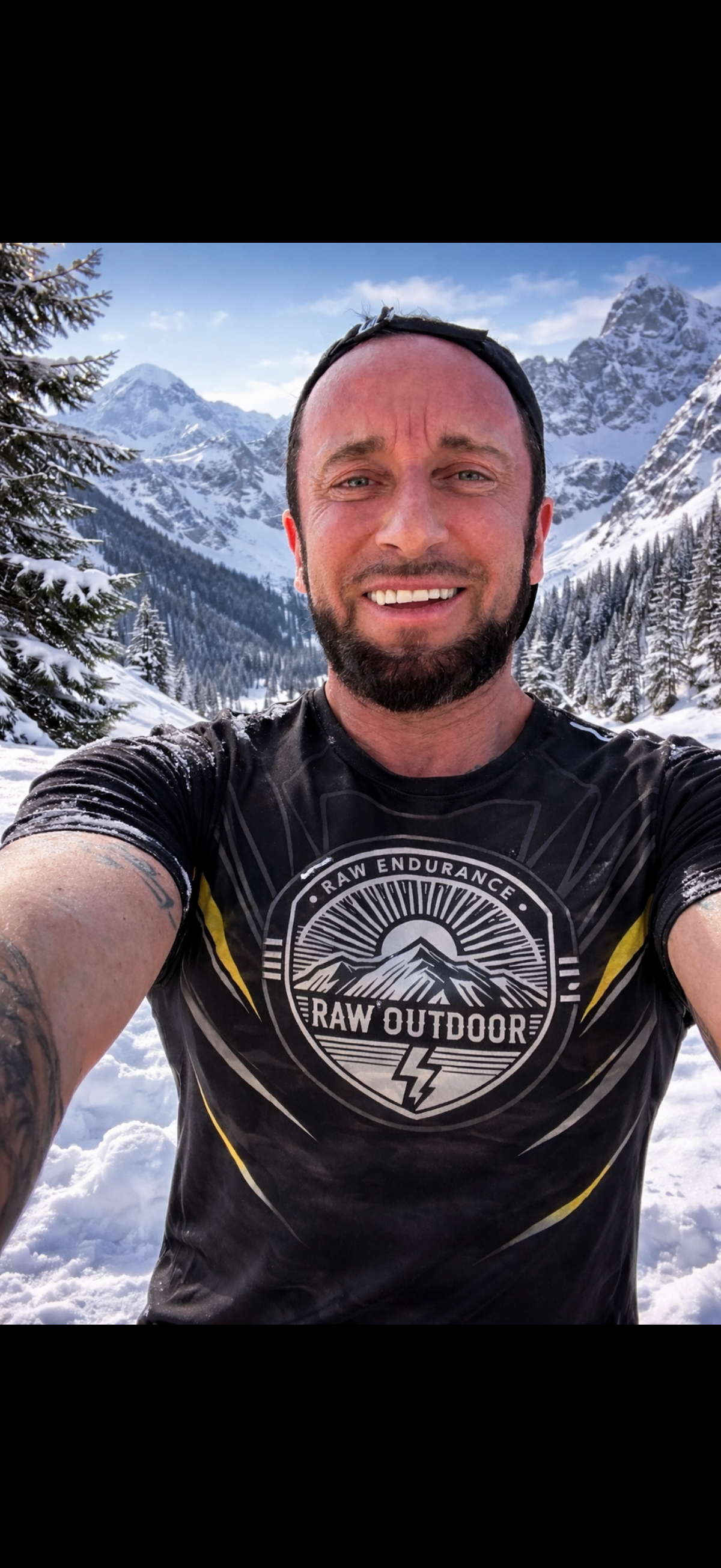 Raw Outdoors Black T Shirt