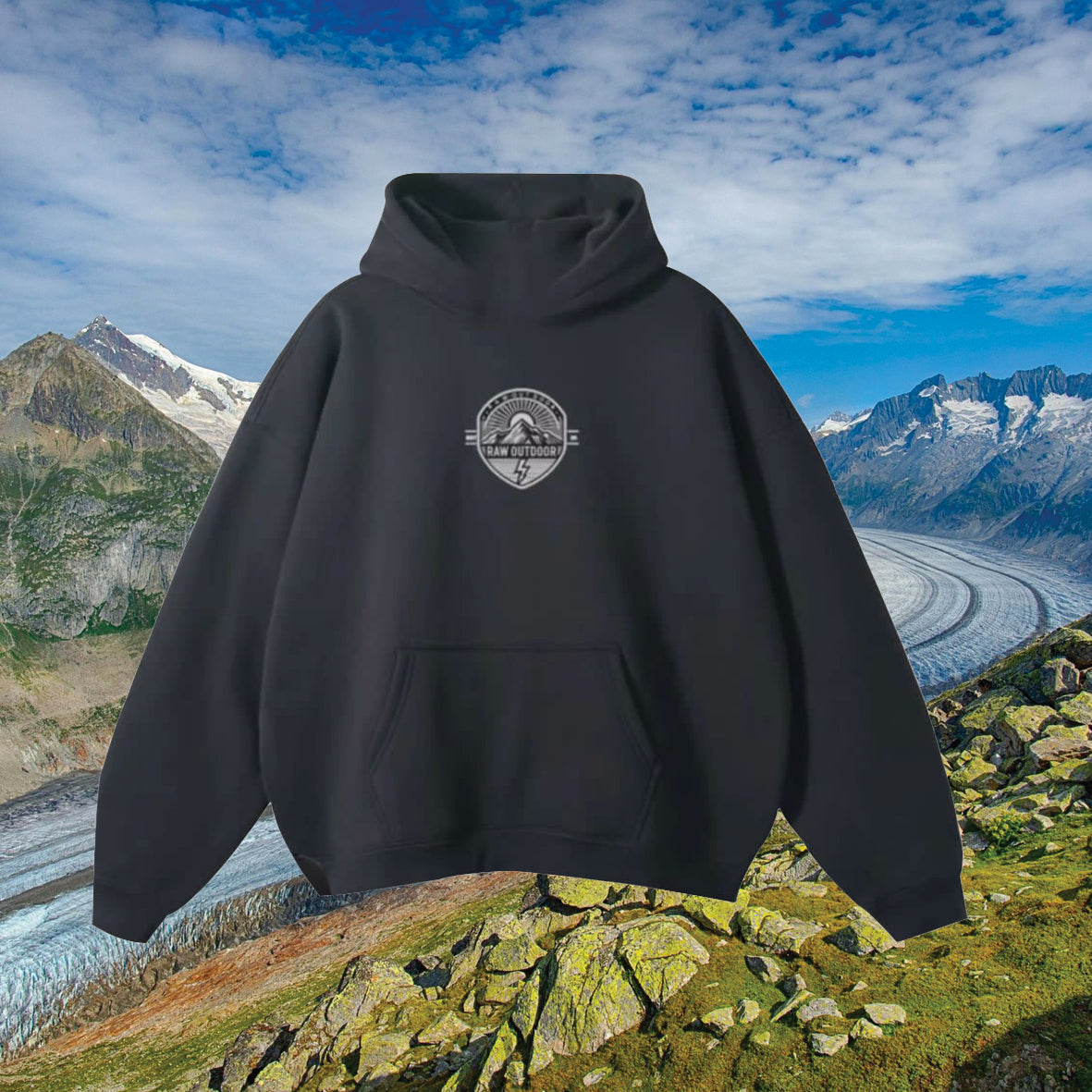 Raw Outdoors Black Hoodie